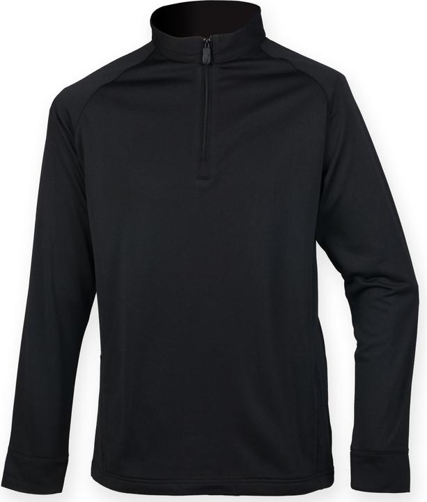 Actual product image Henbury Long-sleeved top with zip up to the chest (M)