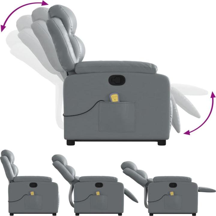 Image du produit VidaXL Fauteuil de massage avec releveur Similicuir
