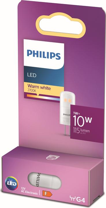 Immagine prodotto Philips Lampada 1 W (10 W) G4 Bianco caldo (G4, 1 W, 115 lm, 1 x, F)