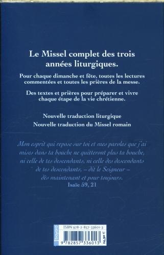 Actual product image Missel : dimanches et fêtes des trois années (French, Collectif, 2023)