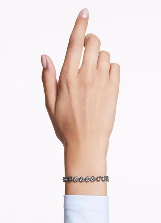 Immagine prodotto Swarovski Bracciale tennis in ambra taglio rotondo nero (20 cm, Metallo Swarovski)