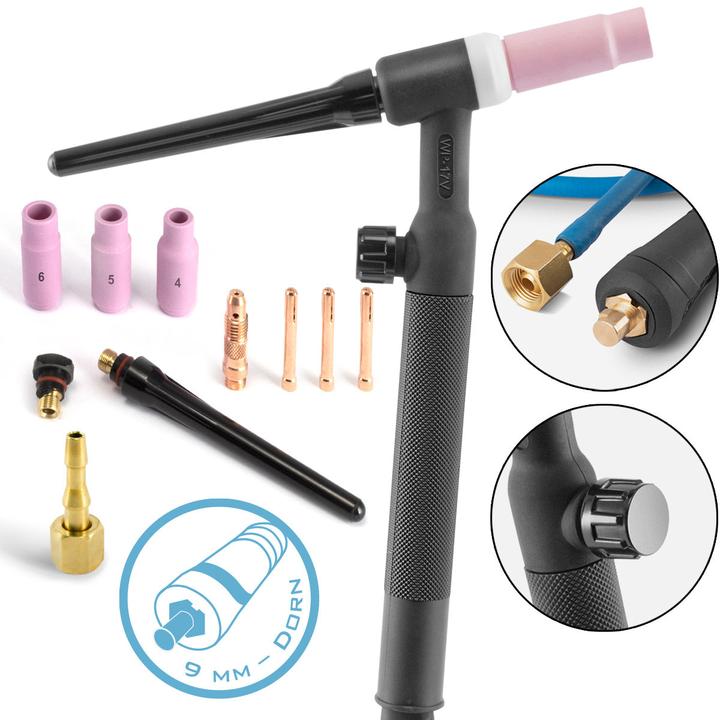Actual product image Stahlwerk Welding torch Lift-Tig torch WP-17V 4m hose package 9mm mandrel