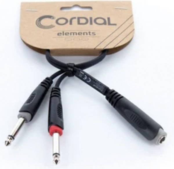 Produktbild Cordial 14885 Klinke Audio Y-Adapter (1x Klinkenbuchse 6.3 mm (stereo) - 2x Klin