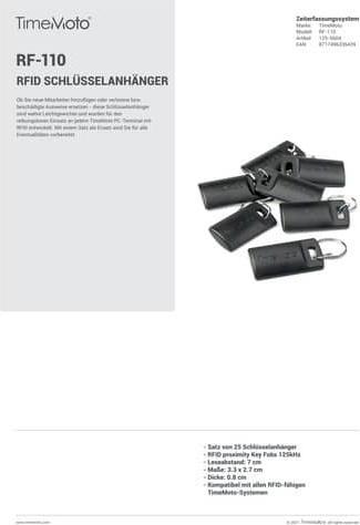 Produktbild Safescan TimeMoto RF-110 RFID Schlüsselanhänger
