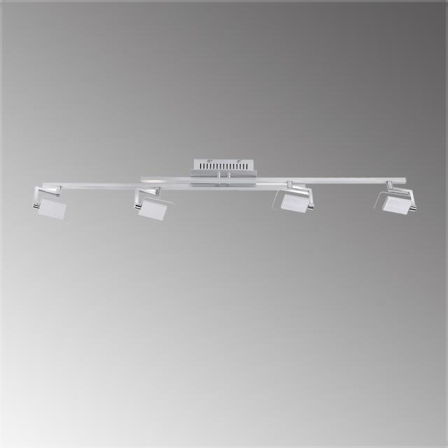 Fischer & Honsel Honsel LED Deckenspot eckiges Design 4-fach 4x4,8W warmweiss dimmbar aluminium 20689