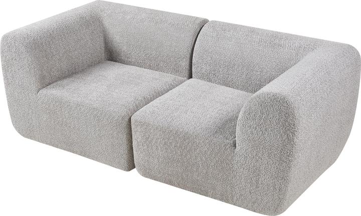 Produktbild En.Casa Modular Sofa 2-Sitzer Hurvas Bouclé Grau