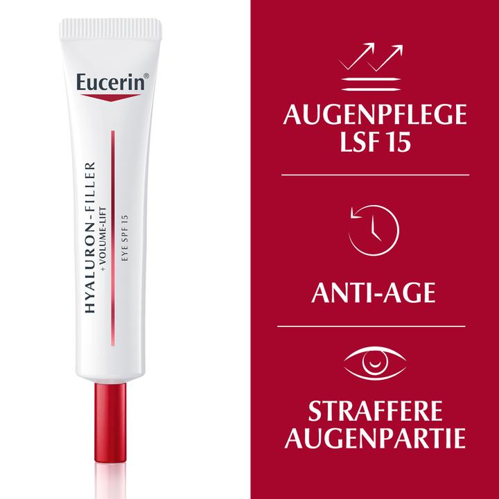 Actual product image Eucerin HYALURON-FILLER + VOLUME-LIFT Eye Care SPF 15 (Crème, 15 ml)