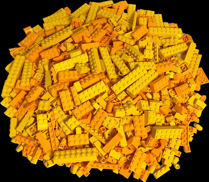 Image du produit LEGO Briques jaunes mélangées - 100 pièces - Yellow bricks mix - NOUVEAU (LEGO Accessoires)