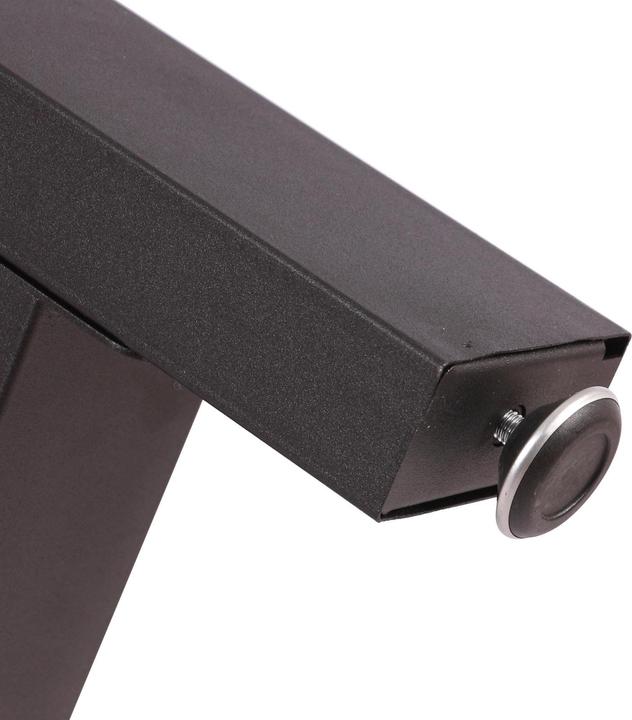 Actual product image Wiltec Industrial Square Table Legs Powder-coated Black 40x43cm for Tables Benches and Desks
