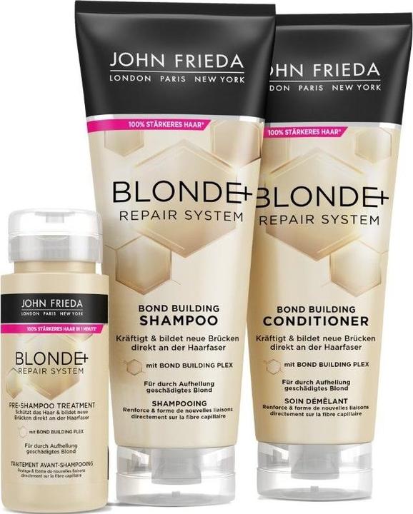 Immagine prodotto John Frieda Sistema di riparazione Blonde+ - Set Blonde+ (600 ml, Shampoo liquido)