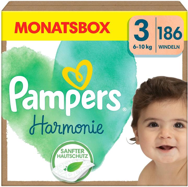 Actual product image Pampers Harmonie (Size 3, Monthly box, 186 Piece)