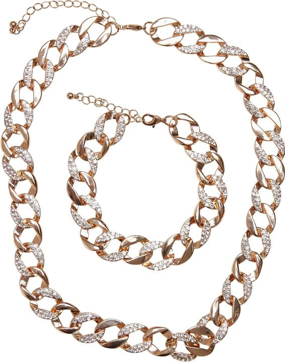 Image du produit Urban Classics Basic Diamond Necklace And Bracelet Set (100% zinc)