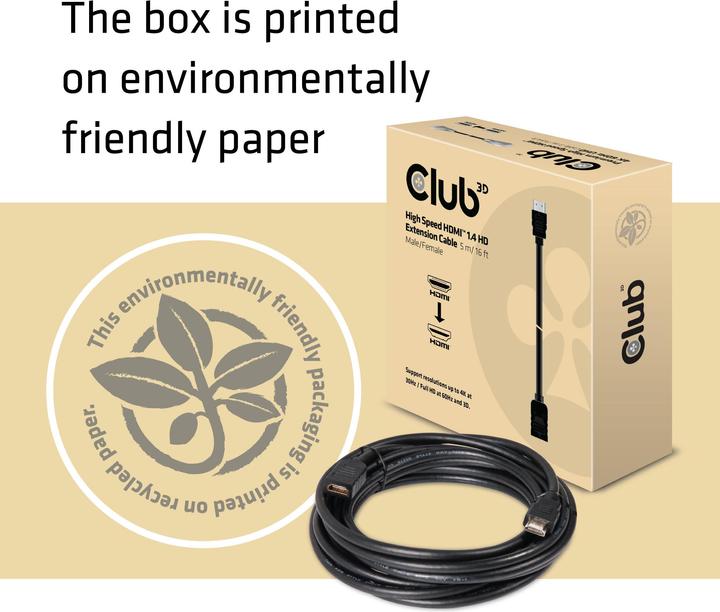Produktbild Club 3D HDMI (Typ A) — HDMI (Typ A) (5 m, HDMI)
