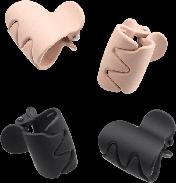 Produktbild dm ebelin Haarklammern recycelt mini schwarz / rosa