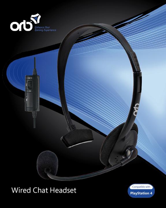 Actual product image ORB Playstation 4 - Wired Chat Headset () (Cable)