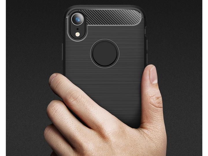 Image du produit Screenguard Apple iPhone XR Étui Carbon Brushed Soft TPU (Apple iPhone XR)