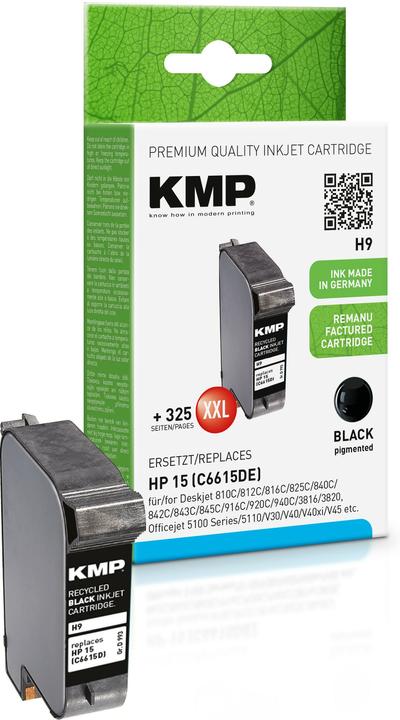 KMP H9 inktcartridge compatibel met HP C 6615 D (BK)