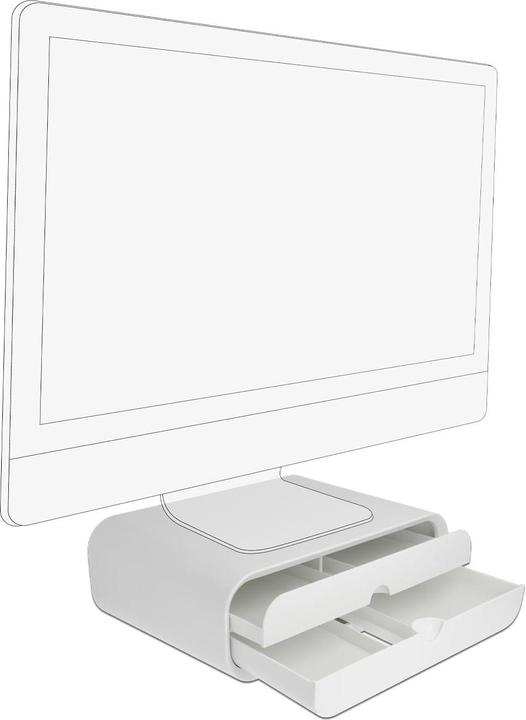 Image du produit Delock 18325 Support de table pour écran plat Autoportant Blanc