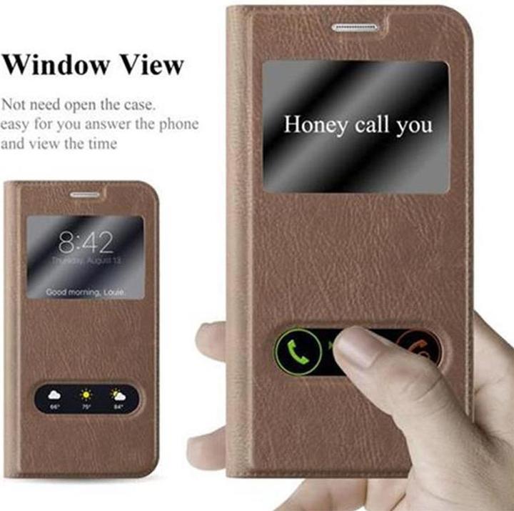 Produktbild Cadorabo Book mit View Doppelfenster Cover (Samsung Galaxy S6)