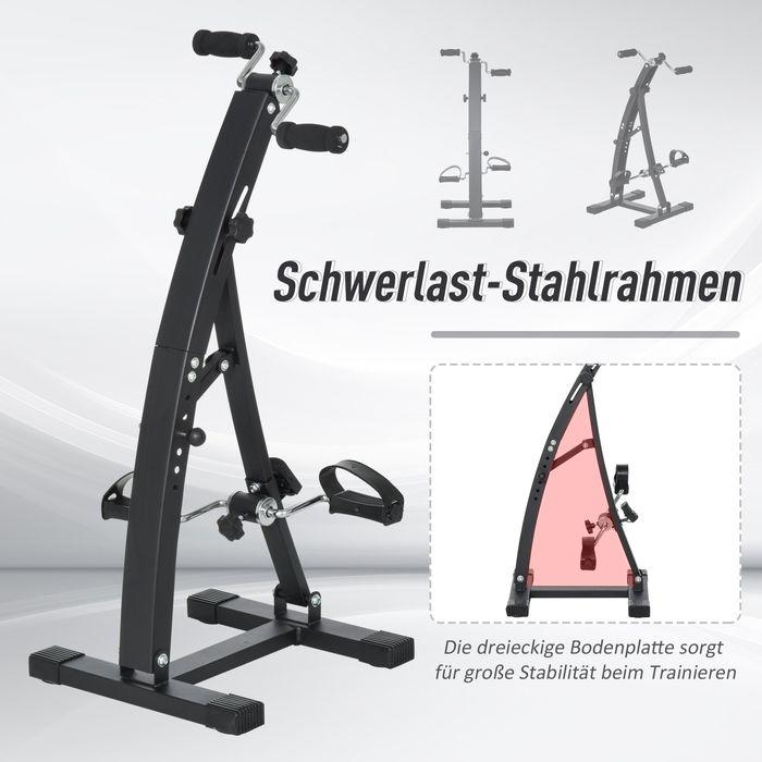 Produktbild Swisshandel24 Heimtrainer Bewegungstrainer Pedaltrainer für Senioren Stahl Schwarz 41 x 50 x 96cm