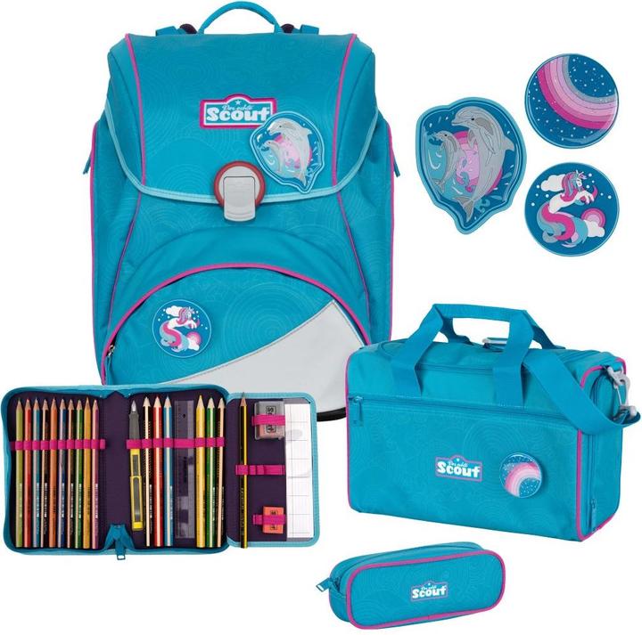 Produktbild Scout Alpha Schulrucksack Set Dolphins (20.50 l)