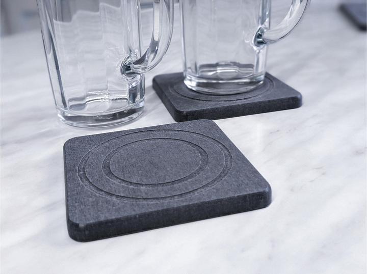 Immagine prodotto Moonstone Sottobicchiere in vetro Alba grigio scuro (1 x, Sottobicchiere in vetro)