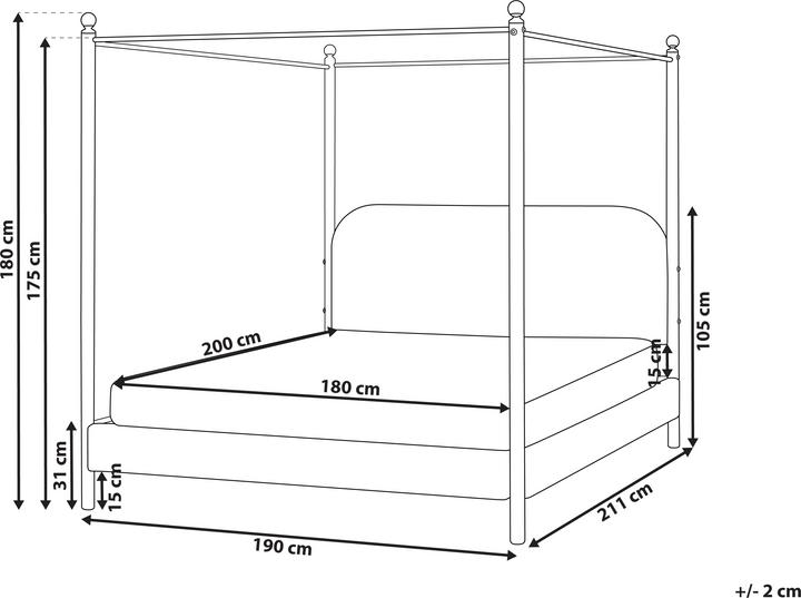 Produktbild Beliani Dannemois (180 x 200 cm)