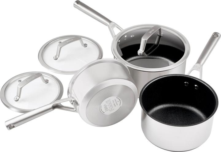Ninja C63000EU ZEROSTICK 3-teiliges Topfset (Edelstahl) (16 cm, Pfannenset + Topfset, Aluminium)