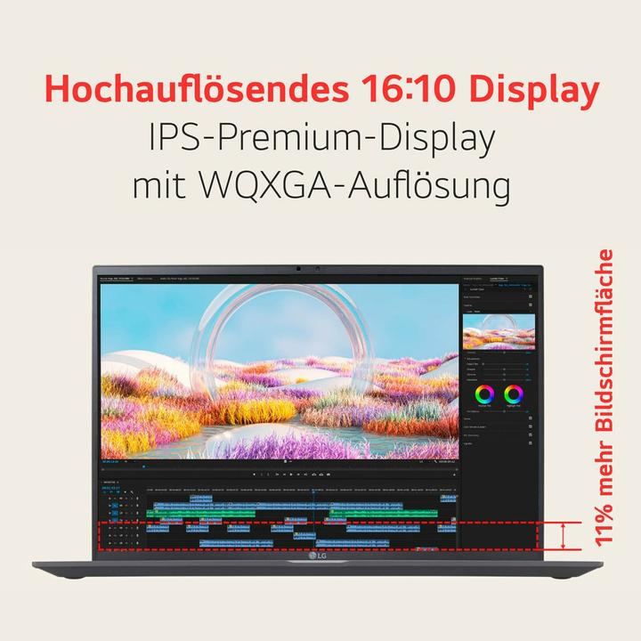 Actual product image LG gram 17" Core Ultra 7 155H 32GB/2TB SSD Win11 grey 17Z90S-G.AD7CG (17", Intel Core Ultra 7 155H, 32 GB, 2000 GB, DE)