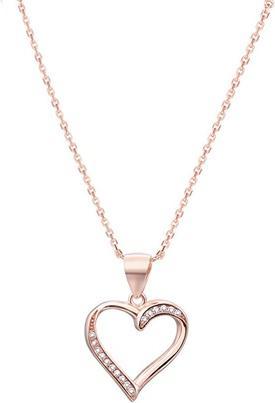 Produktbild Beneto Pink gold plated silver necklace with heart AGS289 / 47-ROSE (L)