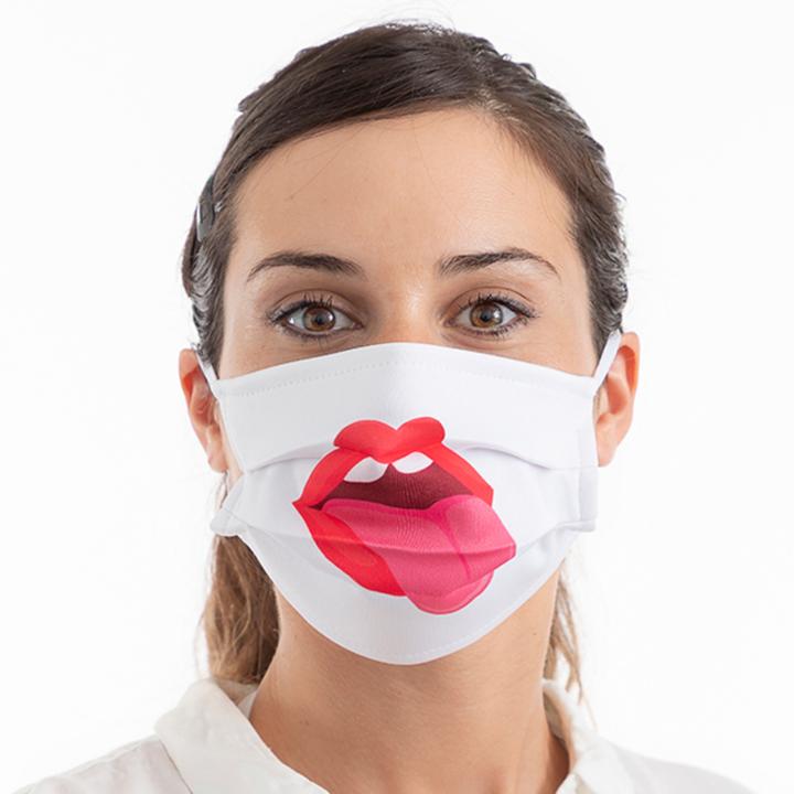 Produktbild Luanvi Wiederverwendbare Stoff-Hygienemaske Tongue Grösse M Packung mit 3 Einheiten (3 x)
