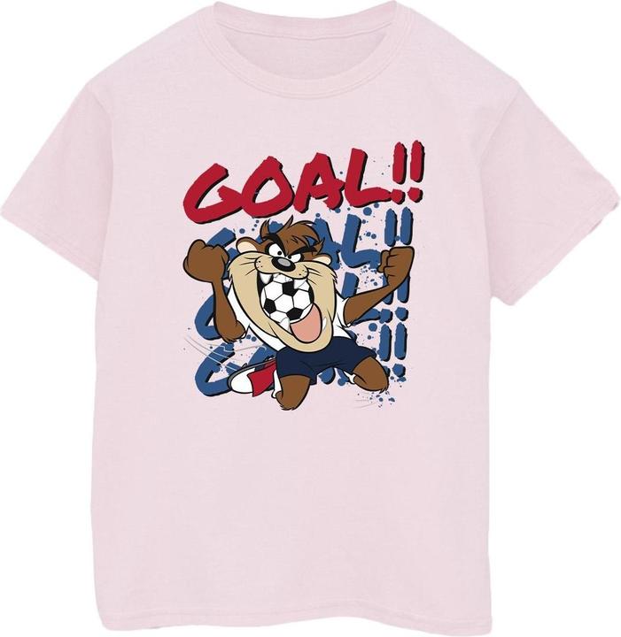 Actual product image Looney Tunes Womens/Ladies Taz Goal Goal Goal Cotton Boyfriend T-Shirt (L)