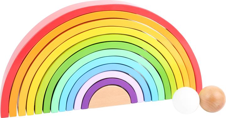 Actual product image small foot Wooden blocks rainbow XL