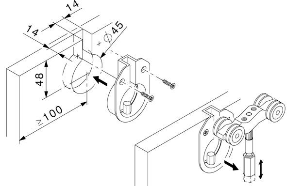 Immagine prodotto HAWA Ferramenta p. porte scorrevoli HAWA-INFR