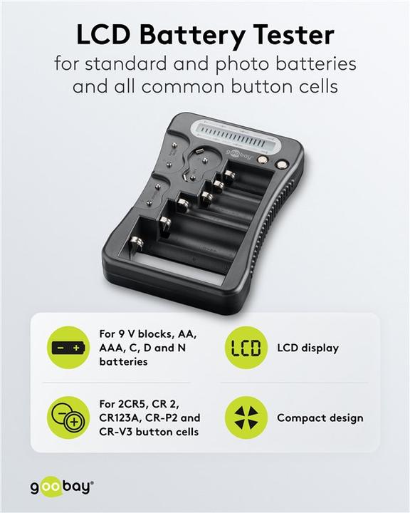 Produktbild Goobay LCD-Batterietester