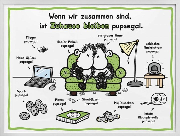 Produktbild Sheepworld Zuhause bleiben pupsegal (100 x 80 cm)