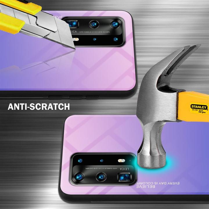 Produktbild Cadorabo TPU 2 Farben Glas Cover (Huawei P40 Pro+)