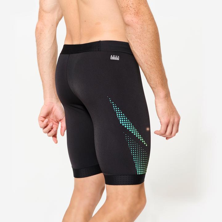 Actual product image Nabaiji Men's swimming trunks Jammer - 500 Fiti black/yellow (XXL)
