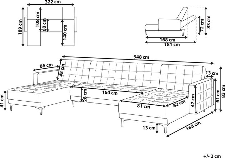 Actual product image Beliani Aberdeen (Corner sofa)