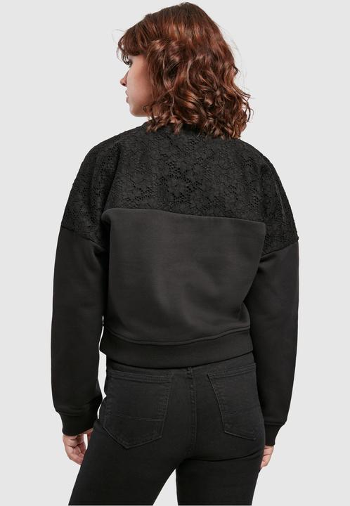 Immagine prodotto Urban Classics Girocollo corto da donna con inserto in pizzo sovradimensionato (L)