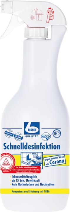 Actual product image Becher Dr. 1456000 Quick disinfection spray bottle 5 L disinfects work surfaces, machinery and