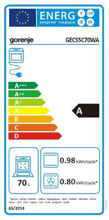 Energie-Label Gorenje GECS5C70WA