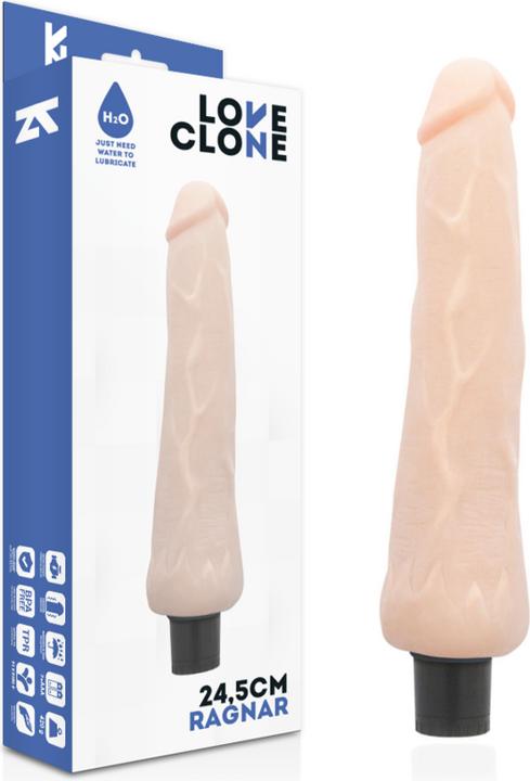 Actual product image Love Clone Loveclone Ragnar Self Lubricating Vibrator 24.5cm