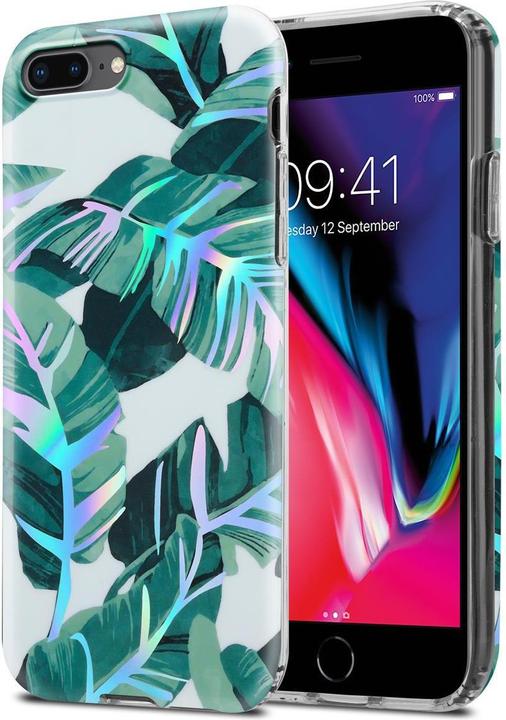 Actual product image Cadorabo IMD TPU Colorful Flowers & Leaves Cover (Apple iPhone 7 Plus, Apple iPhone 7s Plus)