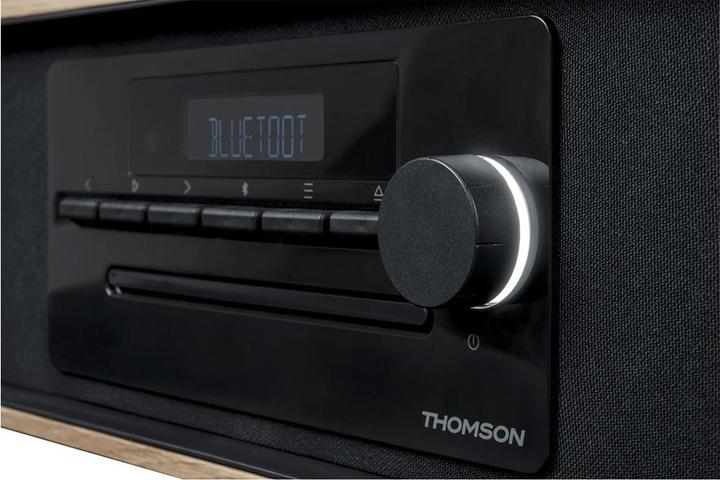 Produktbild Thomson MIC300IBT sw/holz Micro-Anlage 60W,UKW,Bluetooth,CD,USB,Induktionsladen (Bluetooth, CD Player, 2x 30 W)