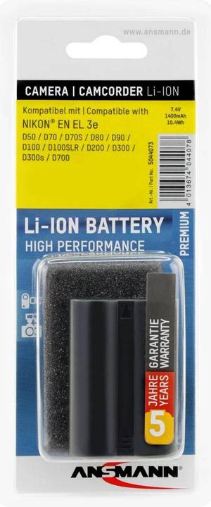 Actual product image Ansmann Nikon EN-EL3e battery (Rechargeable battery)