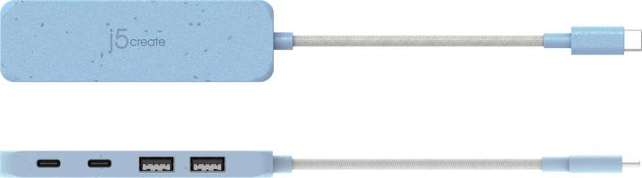 Image du produit j5Create Hub respectueux de l’environnement USB-C vers 4 ports Type-C et Type-A Gén 2, USB 3.2 Gen 1 (USB-C, 4 Ports)