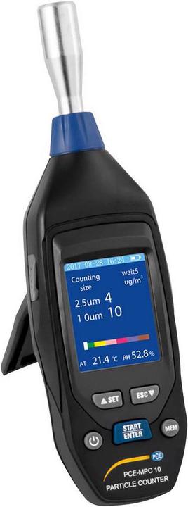 1x PCE-PCO 2 datalogger - 1x nulfilter - 1x oplaadbare batterij - 1x oplader - 1x USB-kabel - 1x ministatief - 1x harde koffer - 1x gebruiksaanwijzing.