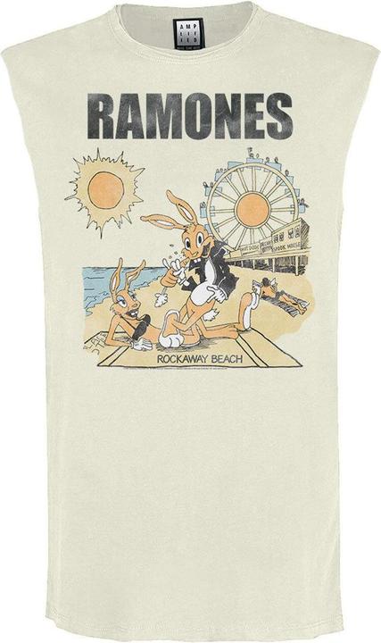 Actual product image Amplified Mens Rockaway Beach Ramones Sleeveless Tank Top (L)