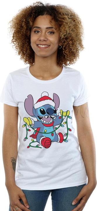 Immagine prodotto Disney Lilo And Stitch Christmas Lights Maglietta Donna (XL)